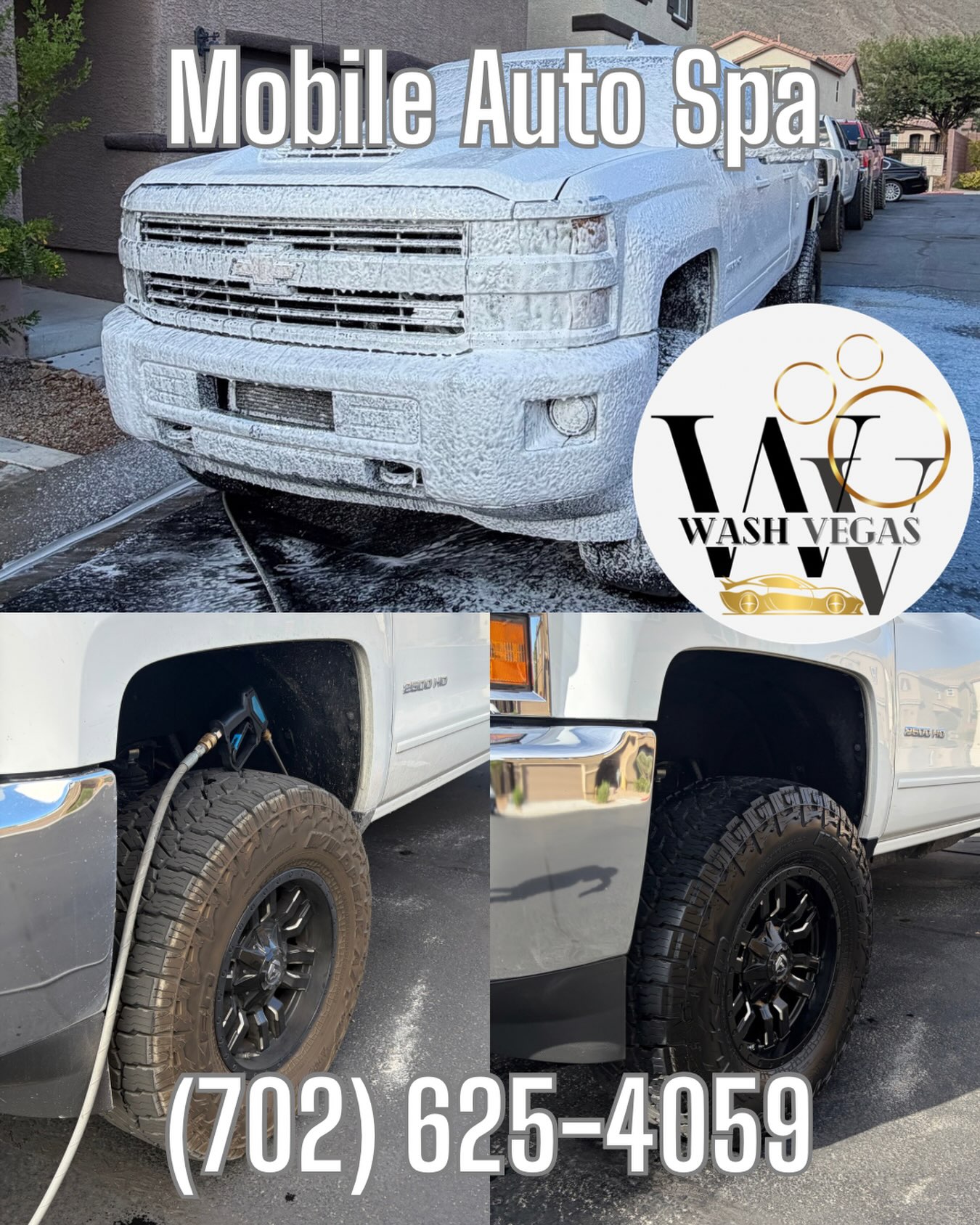Wash Vegas mobile auto spa detail in progress